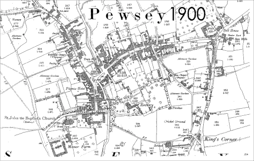 Pewsey Parish Map from 1900